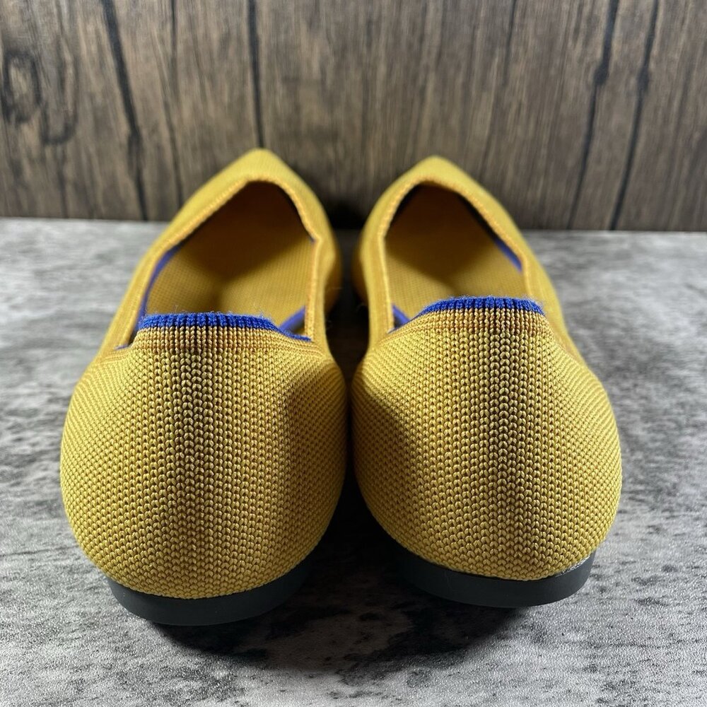 Rothy’s The Point Authentic Ballet Flats Marigold Yellow Knit Flats Size 8.5 EUC - Picture 6 of 9